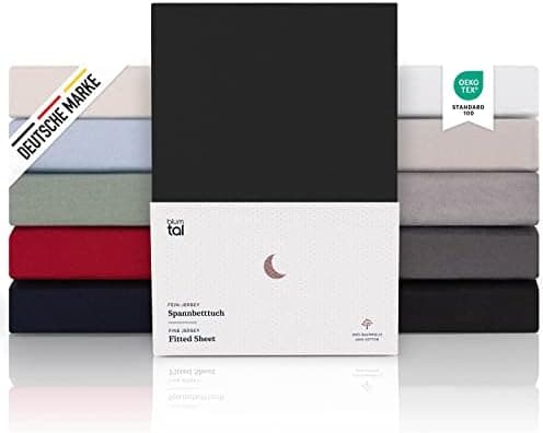 Blumtal® Premium Spannbettlaken 120x200 cm – 100% Baumwolle, OEKO‑TEX® STANDARD 100 – für Matratzen bis 25 cm