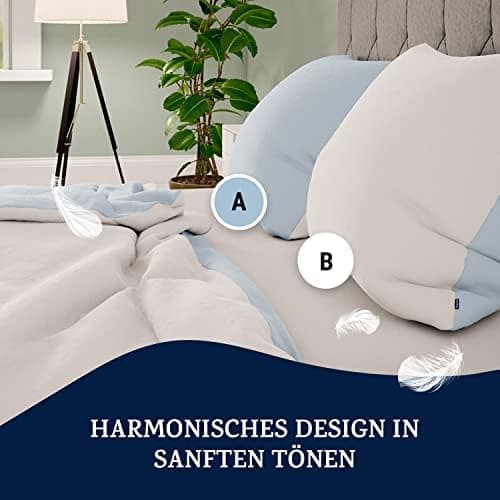 sleepwise Bettwäsche 135x200 Mikrofaser – ÖKO‑TEX zertifiziert, bügelfrei & knitterfrei, 2‑tlg. (inkl. 80x80 cm Kissenbe