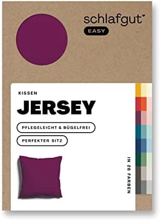 Schlafgut Easy Jersey Kissenbezug 40 x 40 cm – 100% Baumwolle, superweich & atmungsaktiv, Green Mid