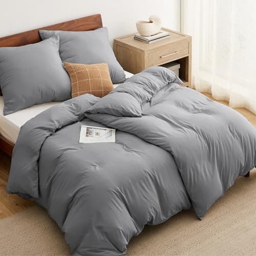 BEDSURE Bettwäsche 135x200 4‑teilig – Weiches Baumwoll‑Feeling Bettwäsche‑Set 135 x 200 cm, inkl. 2 Kissenbezüge 80x80,
