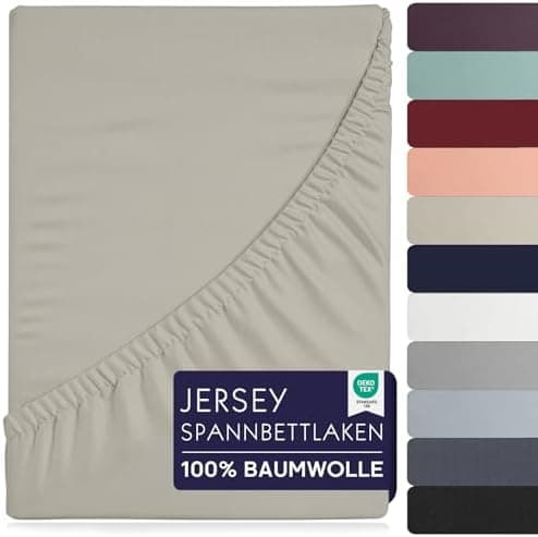 Spannbettlaken 90×200 cm – 100% Baumwolle (Oeko‑TEX) – für dicke Matratzen bis 27 cm