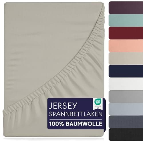 Spannbettlaken 90×200 cm – 100% Baumwolle (Oeko‑TEX) – für dicke Matratzen bis 27 cm