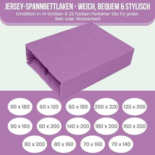 Elastisches Jersey-Spannbettlaken 90x180 cm – 100% Baumwolle, kuschelig warm