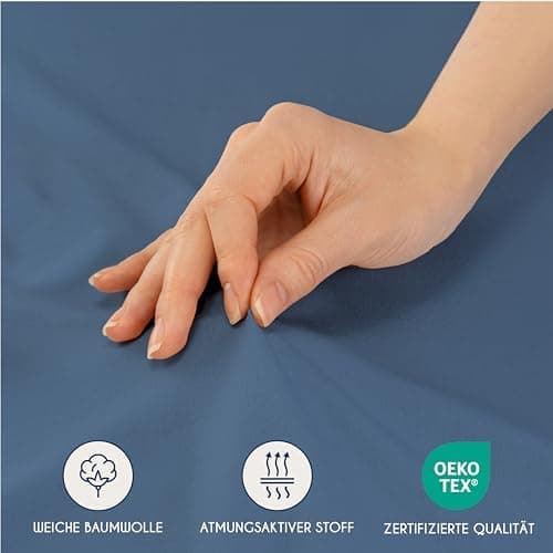Dreamzie Spannbettlaken 90x190/200 cm – 100% Jersey‑Baumwolle, OEKO‑TEX STANDARD 100