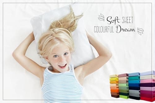 Soft Dream Spannbettlaken 90x200 cm Dunkelgrau – 100% gekämmte Baumwolle Jersey – für Kinder- & Juniorbett