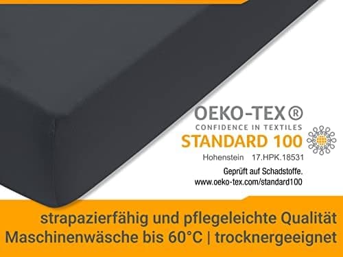 Jersey-Spannbetttuch – 100% Baumwolle, 180–200 x 200 cm