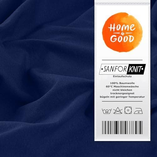 home4good Spannbettlaken 120x200 cm – Jersey 100% Baumwolle (OEKO-TEX STANDARD 100) – für Matratzenhöhe 15–25 cm, Weiß
