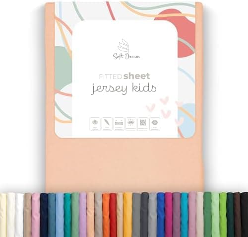 Soft Dream Spannbettlaken 90x200 cm Dunkelgrau – 100% gekämmte Baumwolle Jersey – für Kinder- & Juniorbett