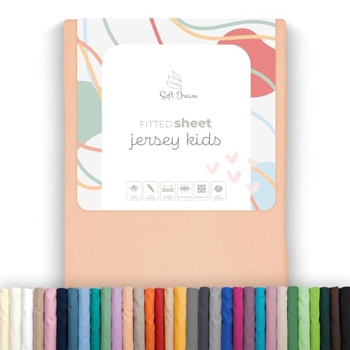Soft Dream Spannbettlaken 90x200 cm Dunkelgrau – 100% gekämmte Baumwolle Jersey – für Kinder- & Juniorbett