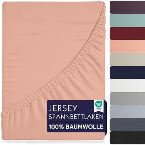 Spannbettlaken 90×200 cm – 100% Baumwolle (Oeko‑TEX) – für dicke Matratzen bis 27 cm