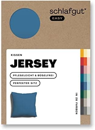 Schlafgut Easy Jersey Kissenbezug 40 x 40 cm – 100% Baumwolle, superweich & atmungsaktiv, Green Mid