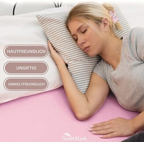 NatureMark Jersey-Spannbettlaken 2er-Pack – 100% Baumwolle, 90 x 200–100 x 200 cm, Creme/Natur