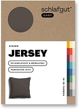 Schlafgut Easy Jersey Kissenbezug 40 x 40 cm – 100% Baumwolle, superweich & atmungsaktiv, Green Mid