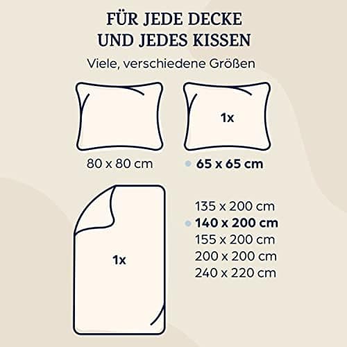 sleepwise Bettwäsche 135x200 Mikrofaser – ÖKO‑TEX zertifiziert, bügelfrei & knitterfrei, 2‑tlg. (inkl. 80x80 cm Kissenbe
