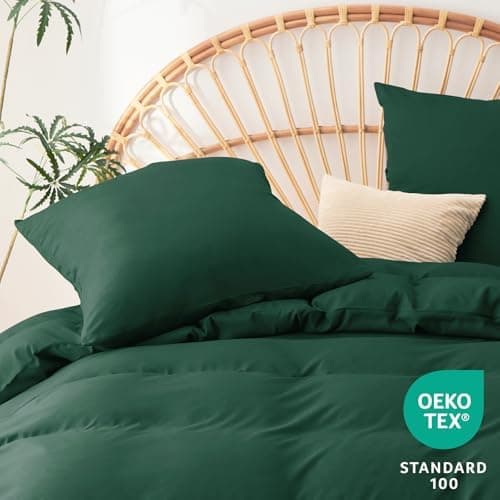WAVVE Bettwäsche 135x200 – 4‑teiliges Mikrofaser‑Set Anthrazit (inkl. 2×80×80 cm Kissenbezüge) mit Reißverschluss, OEKO‑