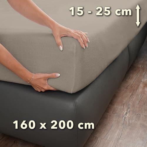 STUDIO Basic Frottee-Spannbettlaken 90 x 200 cm – weiches 80% Baumwolle/20% Polyester, elastisch & bügelfrei, OEKO-TEX f
