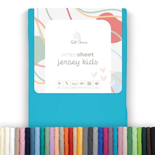 Soft Dream Spannbettlaken 90x200 cm Dunkelgrau – 100% gekämmte Baumwolle Jersey – für Kinder- & Juniorbett