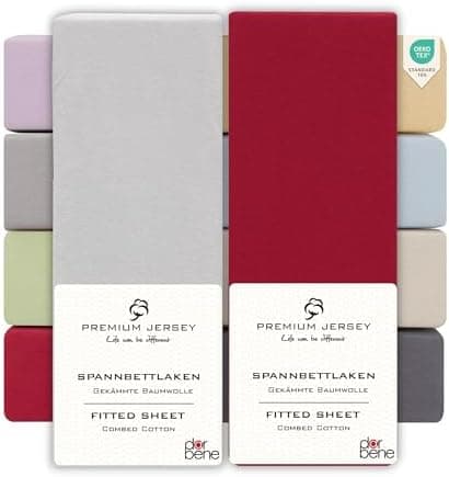 Spannbettlaken 90x200 – Jersey 100% gekämmte Baumwolle, passend für Matratzen bis 30 cm