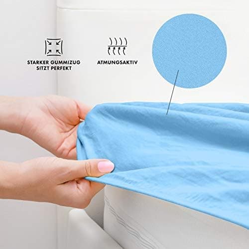 Jacobson Premium Frottee-Spannbettlaken aus Baumwolle, 200 g/m² (120–130 x 200 cm) – Grau