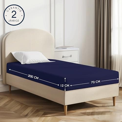 Dreamzie Spannbettlaken 90x190/200 cm – 100% Jersey‑Baumwolle, OEKO‑TEX STANDARD 100