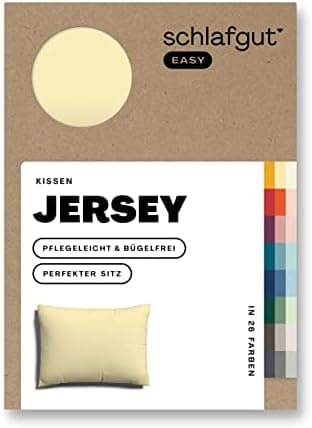 Schlafgut Easy Jersey Kissenbezug 40 x 40 cm – 100% Baumwolle, superweich & atmungsaktiv, Green Mid