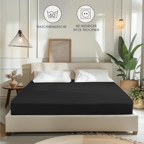 Dreamzie Spannbettlaken 90x190/200 cm – 100% Jersey‑Baumwolle, OEKO‑TEX STANDARD 100