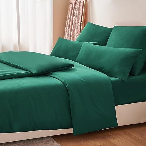 RUIKASI Bettwäsche-Set 4-teilig 135x200 Mikrofaser, 2x Bettbezug 135x200 + 2x Kissenbezug 80x80 cm, OEKO‑TEX, weich & bü