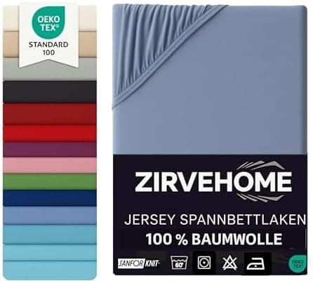 Spannbettlaken 120x200 cm – Jersey 100% Baumwolle – für Matratzen bis 25 cm Höhe