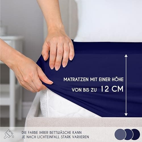 Dreamzie Spannbettlaken 90x190/200 cm – 100% Jersey‑Baumwolle, OEKO‑TEX STANDARD 100