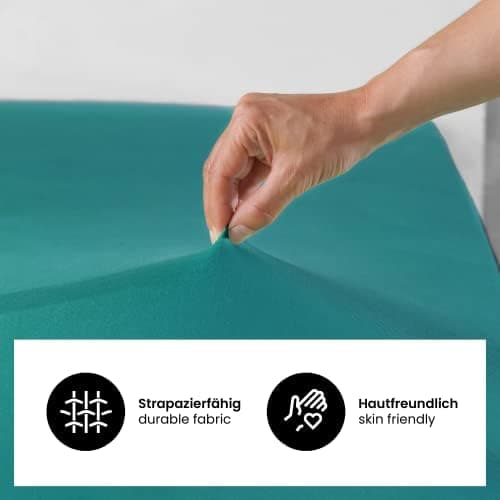 Jersey-Spannbettlaken 100% Baumwolle 180×200–200×200 cm