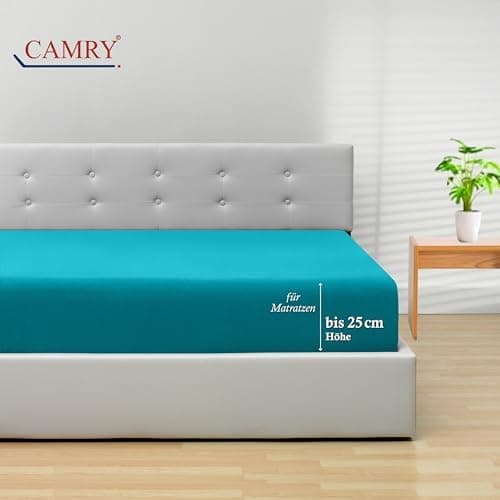 Camry Spannbettlaken 180x200–200x200 cm – Baumwoll‑Jersey Orange
