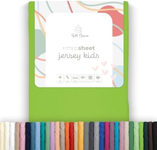 Soft Dream Spannbettlaken 90x200 cm Dunkelgrau – 100% gekämmte Baumwolle Jersey – für Kinder- & Juniorbett