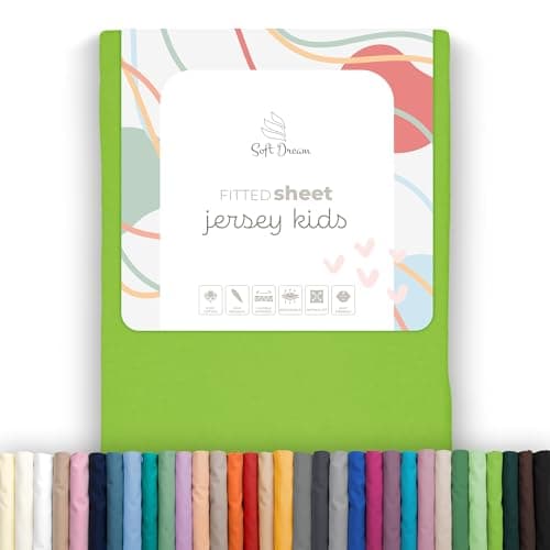 Soft Dream Spannbettlaken 90x200 cm Dunkelgrau – 100% gekämmte Baumwolle Jersey – für Kinder- & Juniorbett