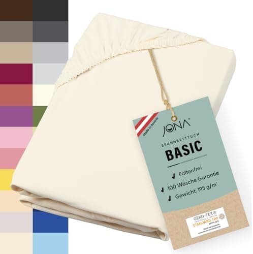 Spannbettlaken 180–200 × 200–220 cm – Baumwoll‑Jersey 190 g/m², faltenfrei