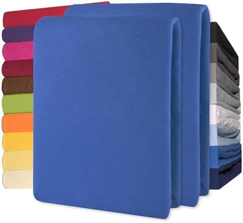 CelinaTex Jersey-Spannbettlaken 90x200–100x200 cm bis 26 cm Matratzenhöhe | 100% gekämmte Baumwolle | OEKO‑TEX STANDARD