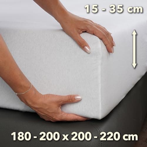 STUDIO Spannbettlaken Jersey – 97 % Baumwolle / 3 % Elastan – 120×200 / 120×220 / 130×200 / 130×220 cm, passend für Matr