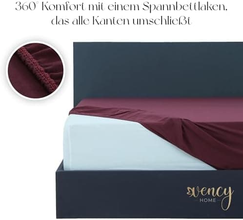 Vency Spannbettlaken 90x200 cm (bis 25 cm Matratzenhöhe) – 100% Baumwolle, Weiß