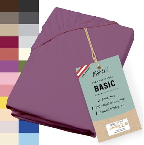 Spannbettlaken 180–200 × 200–220 cm – Baumwoll‑Jersey 190 g/m², faltenfrei