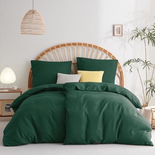 WAVVE Bettwäsche 135x200 – 4‑teiliges Mikrofaser‑Set Anthrazit (inkl. 2×80×80 cm Kissenbezüge) mit Reißverschluss, OEKO‑