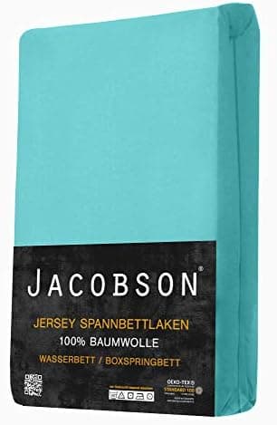 Jacobson Spannbettlaken für Wasserbett & Boxspringbett – 180 × 200 bis 200 × 220 cm