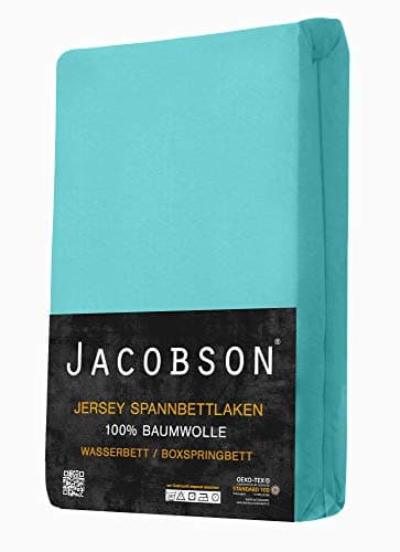 Jacobson Spannbettlaken für Wasserbett & Boxspringbett – 180 × 200 bis 200 × 220 cm