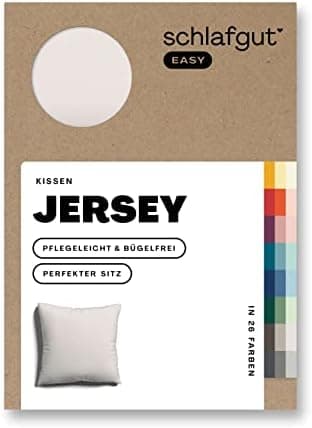 Schlafgut Easy Jersey Kissenbezug 40 x 40 cm – 100% Baumwolle, superweich & atmungsaktiv, Green Mid