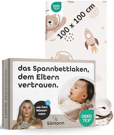 Sämann® Spannbettlaken Jersey 90x200 cm – Baumwolle, anthrazit