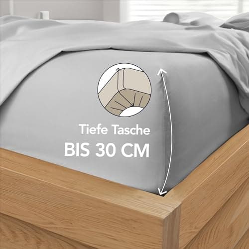 Dreamzie Spannbettlaken 120x200 cm – 100% Mikrofaser, Hoher Steg bis 35 cm