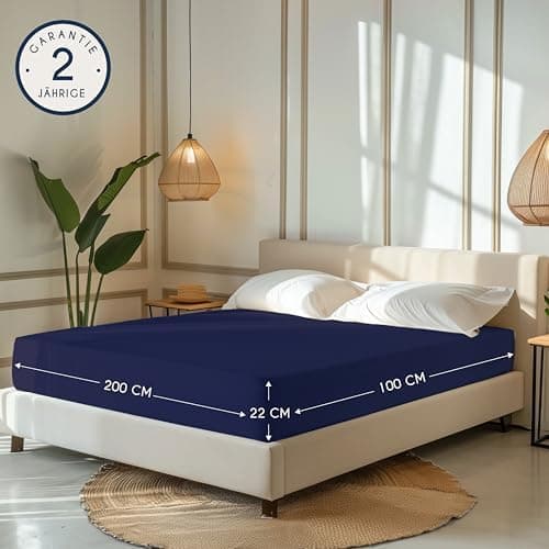 Dreamzie Spannbettlaken 90x190/200 cm – 100% Jersey‑Baumwolle, OEKO‑TEX STANDARD 100