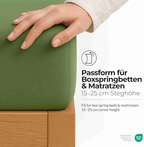 etérea Jersey-Spannbettlaken 80x200 cm Weiß – 100% Baumwolle, OEKO-TEX MADE IN GREEN & STANDARD 100
