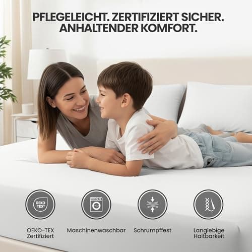 Utopia Bedding 2er-Set Spannbettlaken 140 x 200 cm – OEKO-TEX MADE IN GREEN zertifiziert – 35 cm Tiefe Tasche