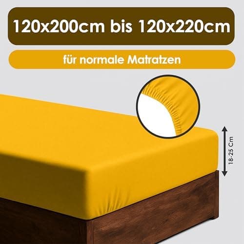 Jersey-Spannbettlaken / Spannbetttuch – 100% Baumwolle, 180x200–200x200 cm