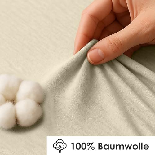 Jersey-Spannbettlaken / Spannbetttuch – 100% Baumwolle, 180x200–200x200 cm