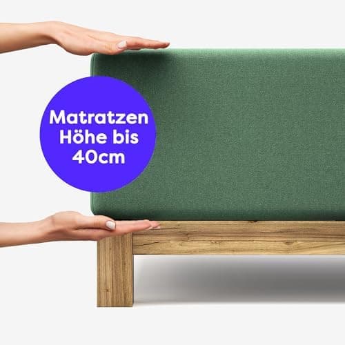 Wolkenfeld Spannbettlaken 180x200–200x220 cm | Premium Jersey-Baumwolle mit 5% Lycra | Für Matratzen bis 40 cm – Anthraz